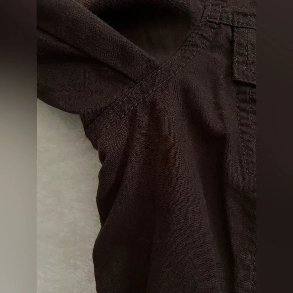 Relativity Lightweight Dark Brown Button Down Linen Blend Jacket, NWOT, Size L - Picture 14 of 15